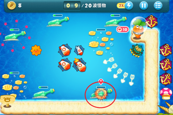 保卫萝卜深海11金萝卜攻略