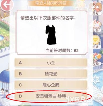 《奇迹暖暖》安灵镇魂曲套装的详细部件