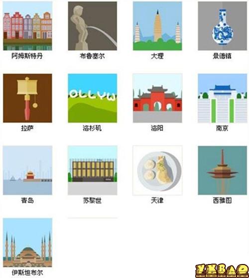 疯狂猜图1.4版城市类答案大全