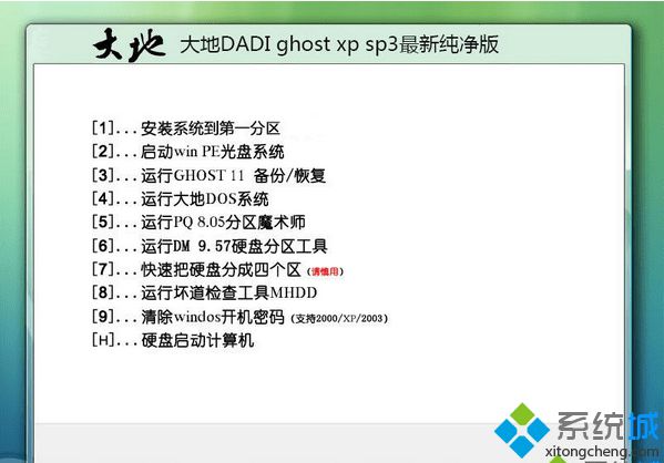 大地DADI ghost xp sp3最新纯净版