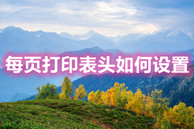 每页打印表头怎么设置?(excel每页打印都有表头的