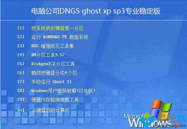 电脑公司DNGS ghost xp sp3专业稳定版