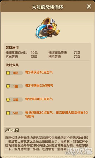 我叫MT归来大号的恐怖酒杯装备属性介绍