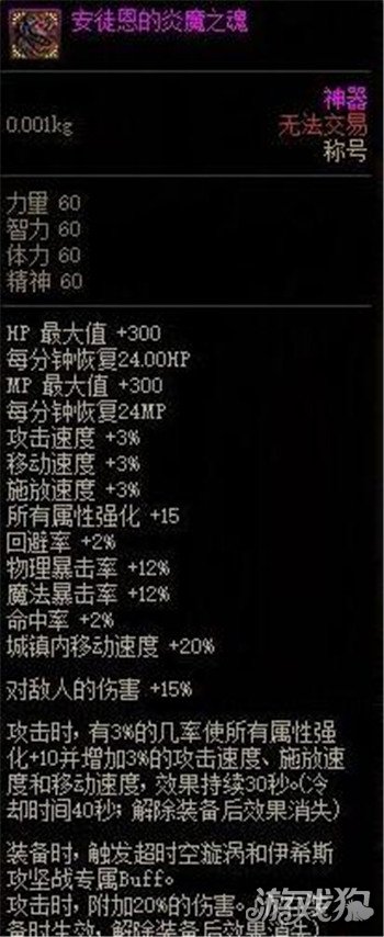 dnf安图恩的炎魔之魂强不强(安图恩的炎魔之魂介绍)