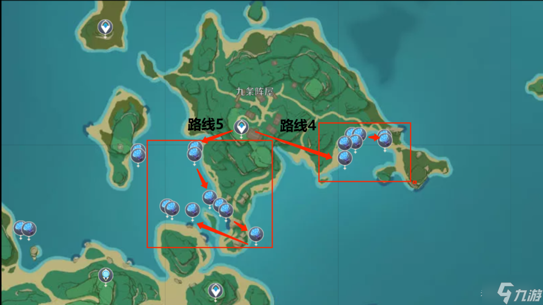 原神海灵芝采集路线图分享 稻妻海灵芝位置大全