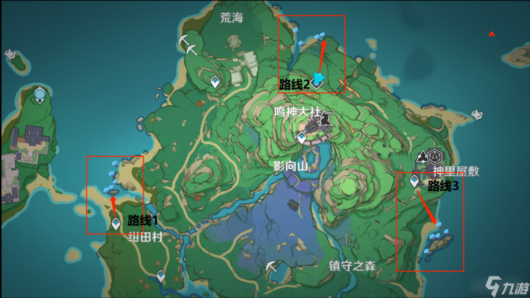 原神海灵芝采集路线图分享(稻妻海灵芝位置大全)