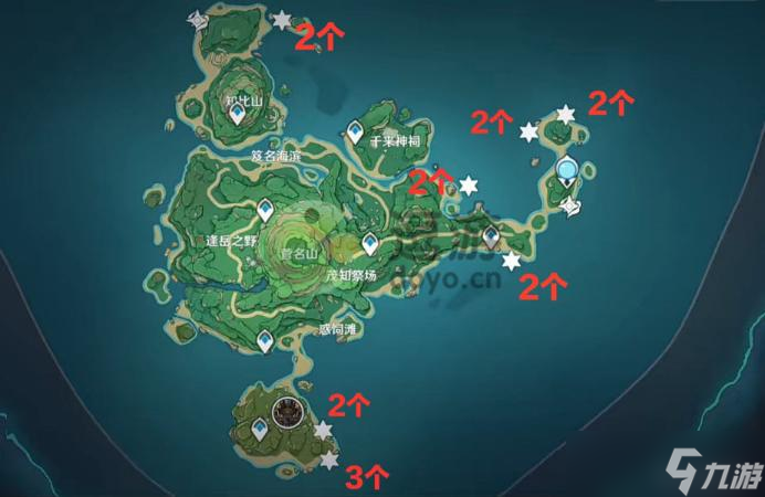 《原神》2.8海灵芝最新采集点分布图 海灵芝采集点分布在哪？