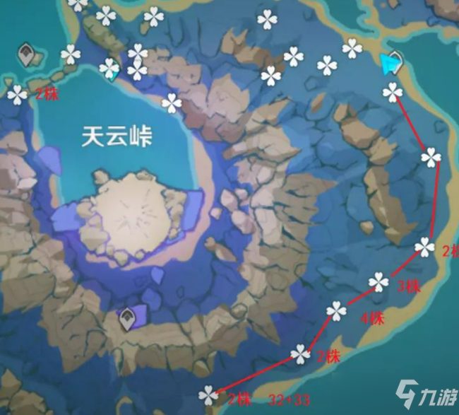 原神天云草实分布位置及采集路线推荐攻略
