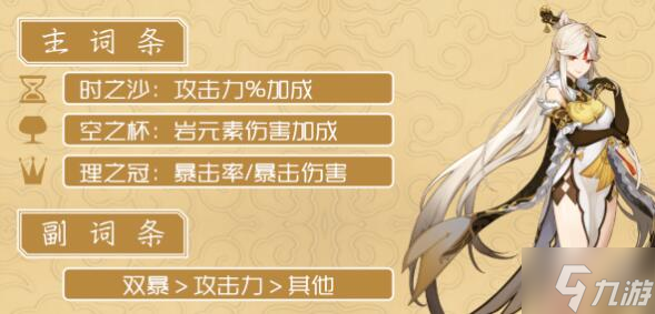 原神凝光圣遗物及武器搭配