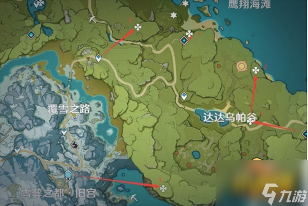原神蒲公英在哪采集-蒲公英采集路线图