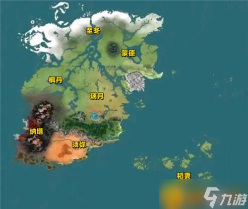 《原神》七国分布地图什么样？七国地图全貌