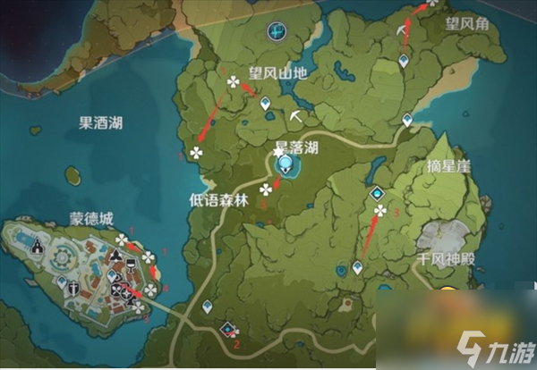 原神蒲公英在哪采集(蒲公英采集路线图)