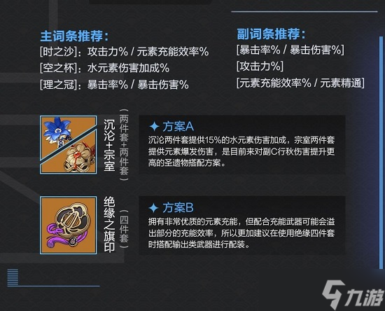 原神行秋圣遗物武器有哪些(原神行秋圣遗物武器推荐攻略)
