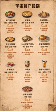 明日之后苹果食谱配方属性大全