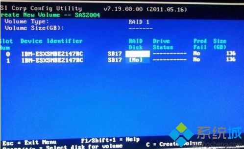 IBM system X3250 M4电脑配置RAID阵列的方法6
