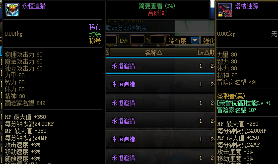 dnf拍卖行物品介绍
