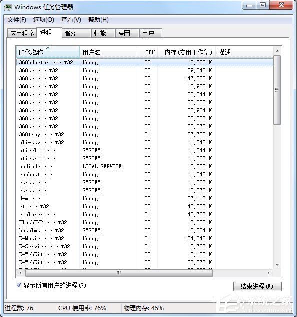 Win7怎么打开任务管理器？