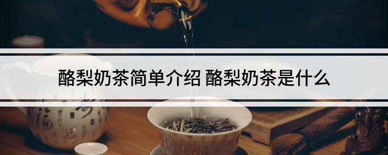 酪梨奶茶简单介绍(酪梨奶茶是什么)?