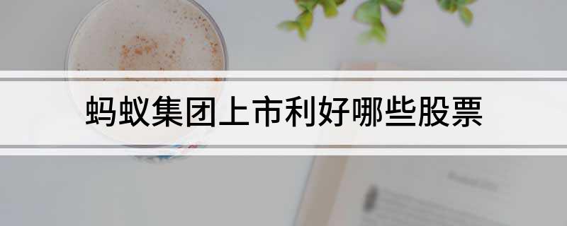 蚂蚁集团上市利好哪些股票