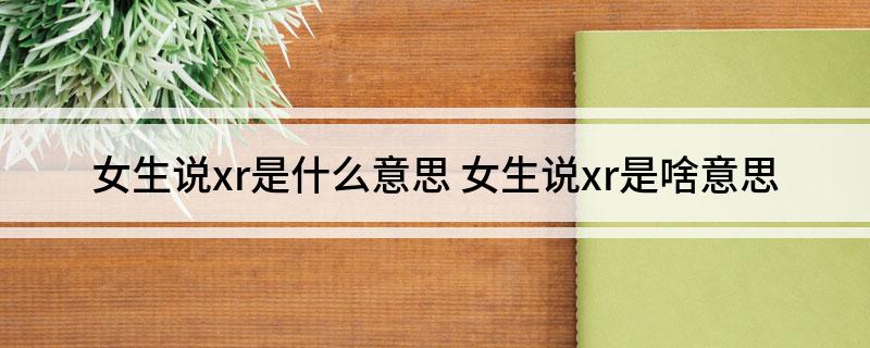 女生说xr是什么意思(女生说xr是啥意思)?