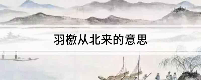 羽檄从北来的意思