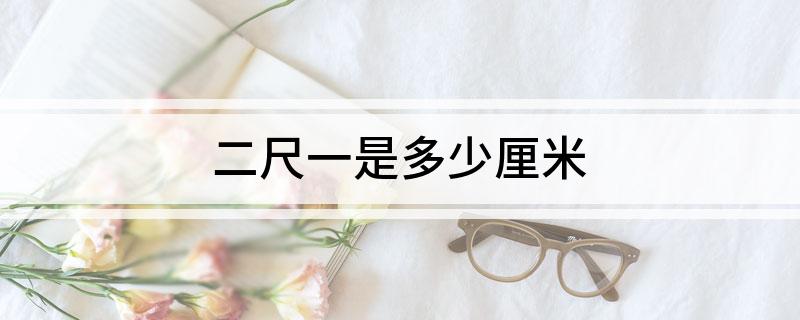 二尺一是多少厘米?