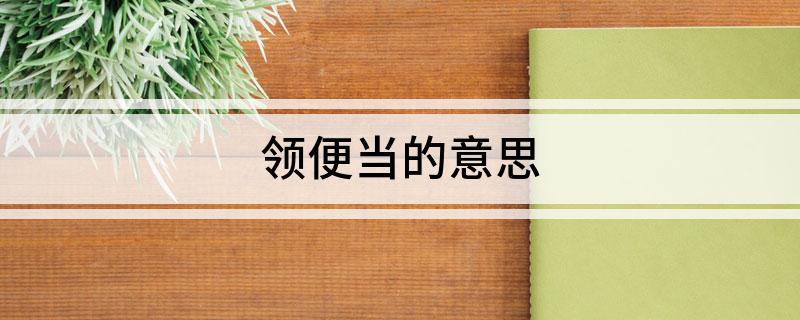领便当的意思