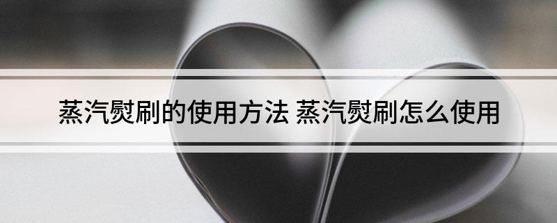 蒸汽熨刷的使用方法(蒸汽熨刷怎么使用)?
