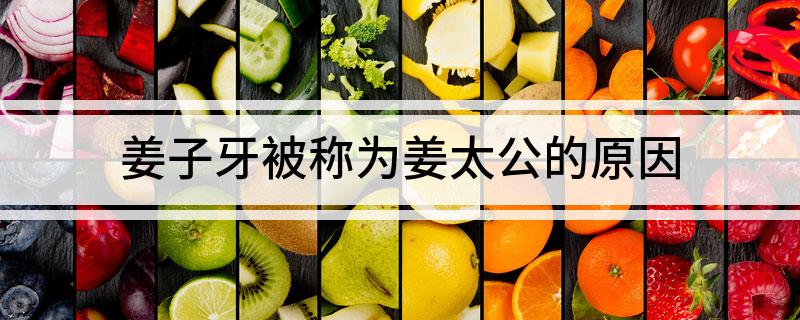 姜子牙被称为姜太公的原因