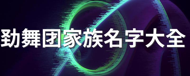 帅气的战队名字_劲舞团家族名字大全