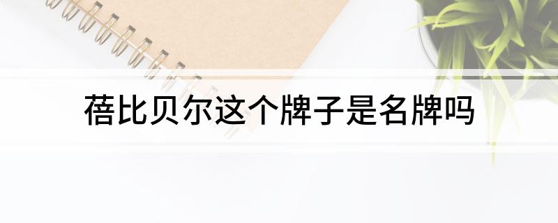 蓓比贝尔这个牌子是名牌吗?