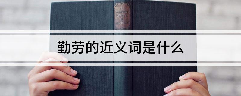 勤劳的近义词是什么?