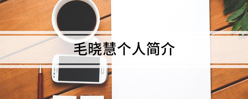 毛晓慧个人简介