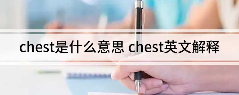 chest是什么意思(chest英文解释)?