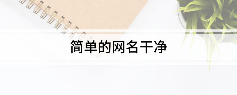 简单的网名干净