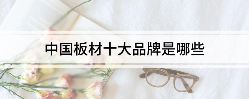 中国板材十大品牌是哪些