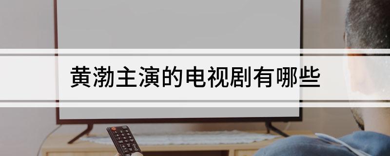 黄渤主演的电视剧有哪些