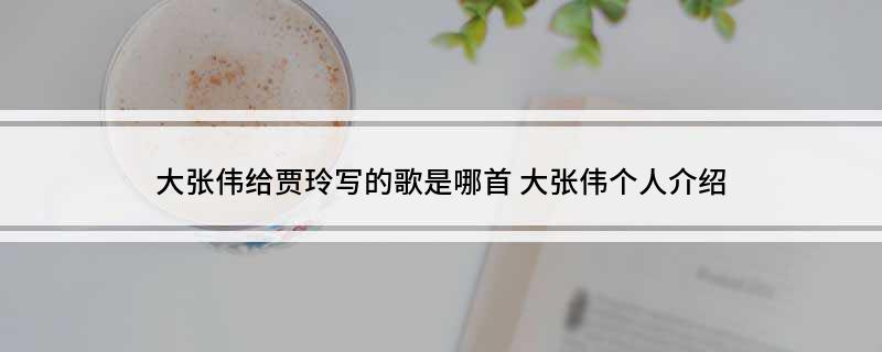 大张伟给贾玲写的歌是哪首(大张伟个人介绍)