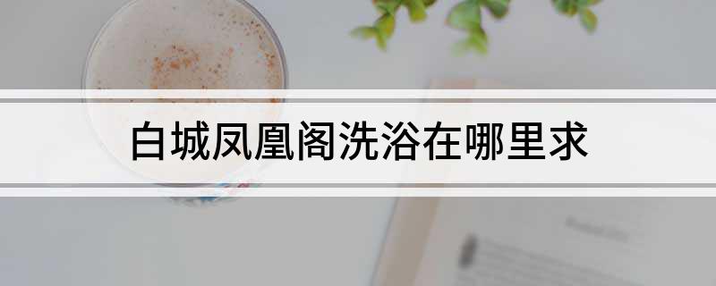 白城凤凰阁洗浴在哪里求