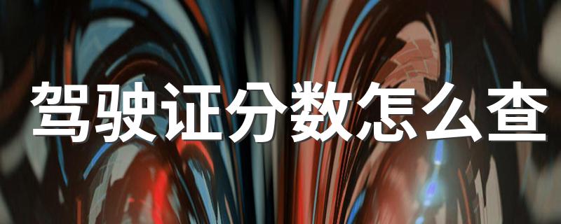 驾驶证分数清零规则_驾驶证分数怎么查?