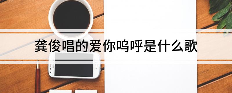 龚俊唱的爱你呜呼是什么歌?