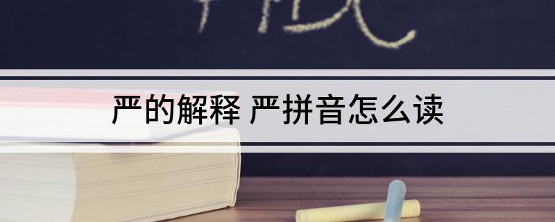 严的解释(严拼音怎么读)?