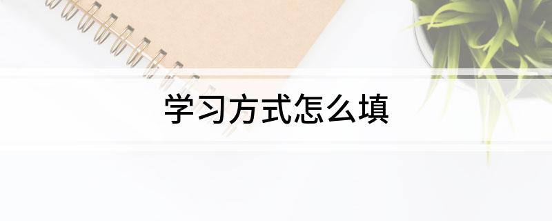学习方式怎么填?