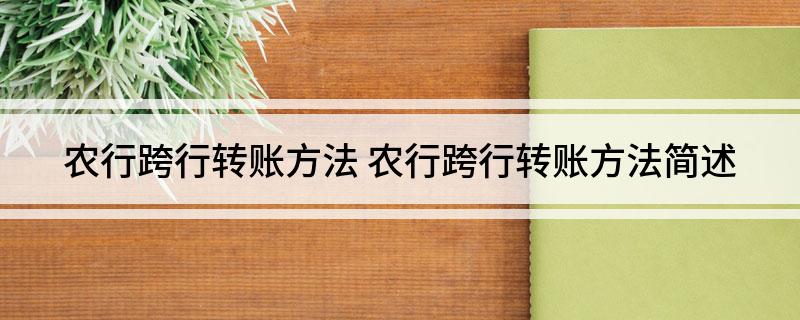 农行跨行转账方法(农行跨行转账方法简述)