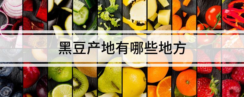 黑豆产地有哪些地方