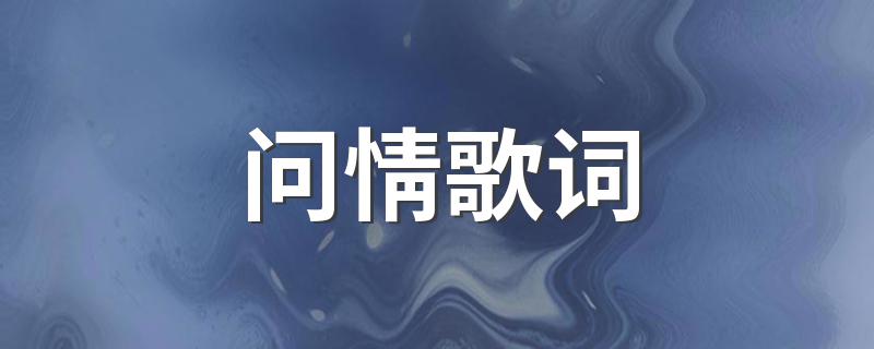 歌曲问情歌词_问情歌词
