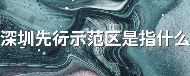 深圳先行示范区介绍_深圳先行示范区是指什么?