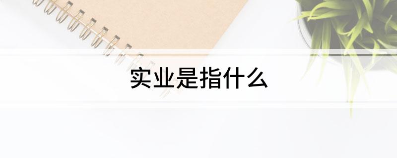 实业是指什么?
