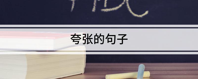夸张的句子