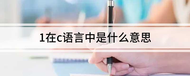 1在c语言中是什么意思?